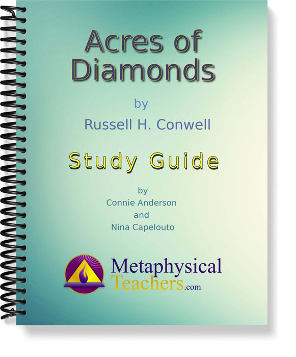Acres of Diamonds Study Guide by Russell Conwell, cover image featuring Metaphysical Teachers logo.