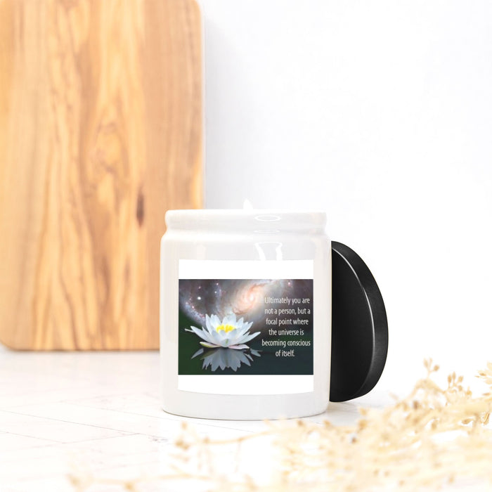 Universe Candle Ceramic 8oz (White)