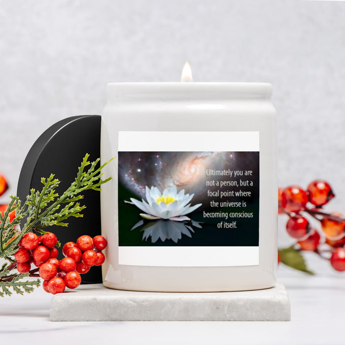 Universe Candle Ceramic 8oz (White)