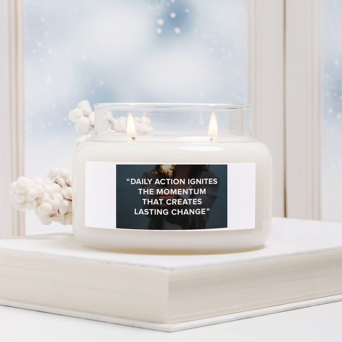Daily Action Candle Apothecary Jar (Double Wick) Hand Poured in the USA