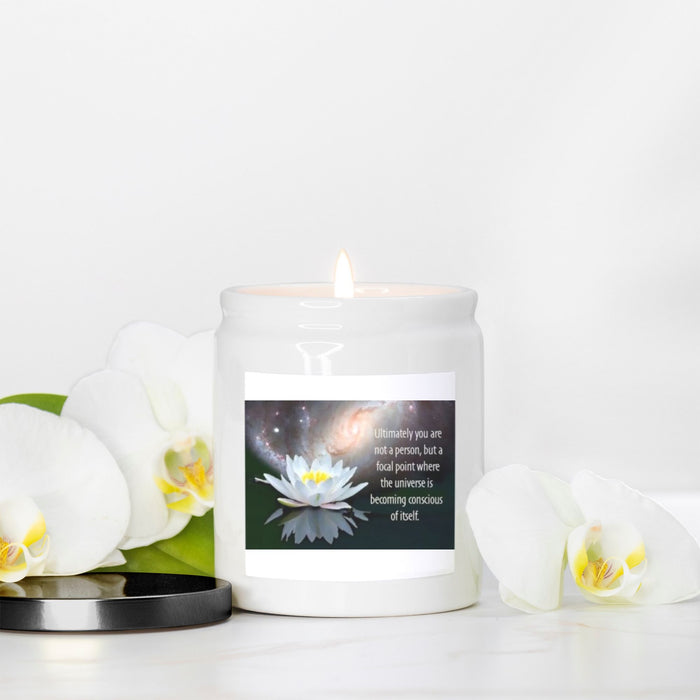 Universe Candle Ceramic 8oz (White)
