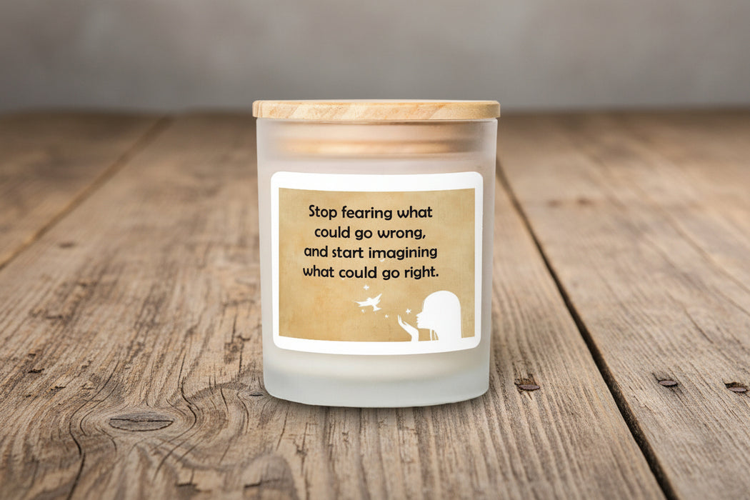 Stop Fearing | Candle Frosted Glass 11 oz | Hand Poured in the USA