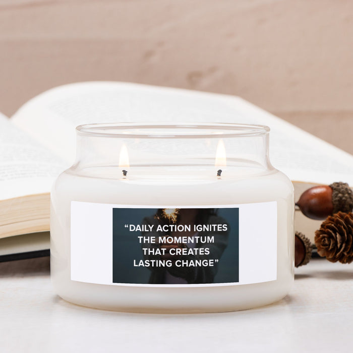 Daily Action Candle Apothecary Jar (Double Wick) Hand Poured in the USA