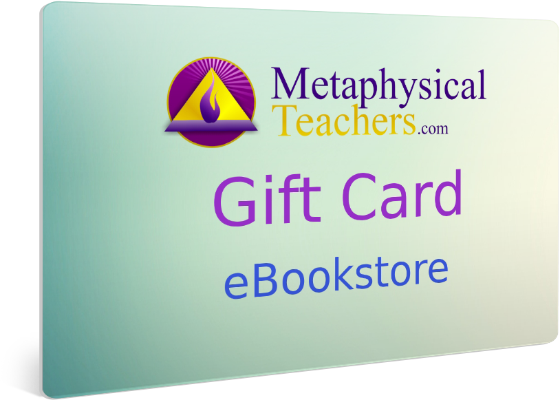 Metaphysical Teachers eBookstore Gift Card on green background