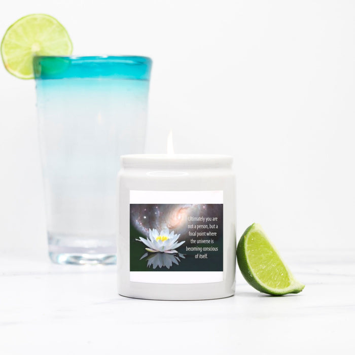 Universe Candle Ceramic 8oz (White)