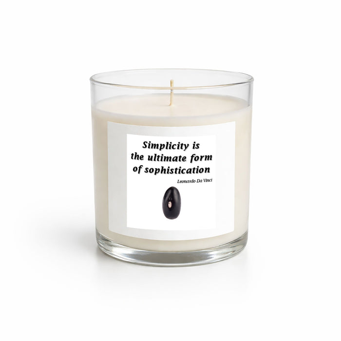 Simplicity is the ultimate form of sophistication | Straight-Sided Clear Glass Candle 12.5oz