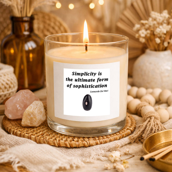 Simplicity is the ultimate form of sophistication | Straight-Sided Clear Glass Candle 12.5oz