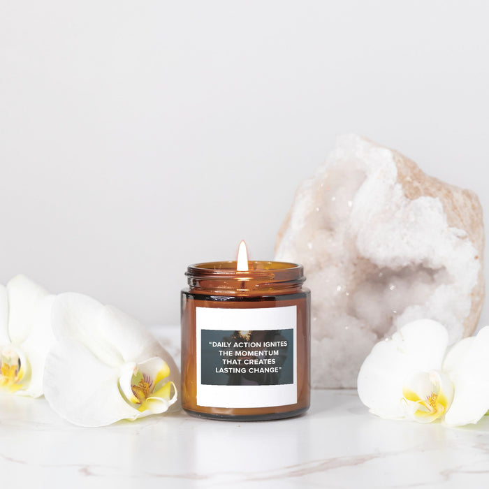 Daily Action Ignites | Candle Amber Jar 4oz